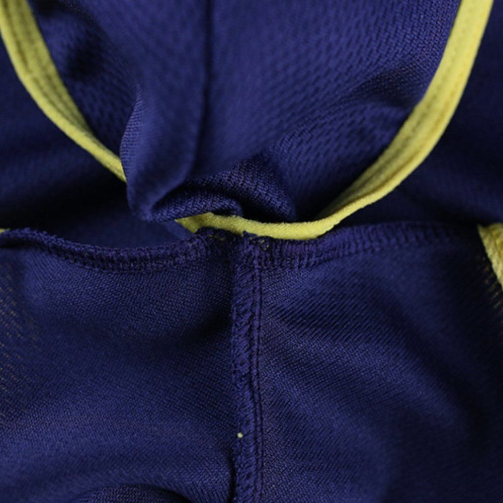 Men's Retro Gym Shorts Trunks with Pouch Blue - Picture 3 of 9